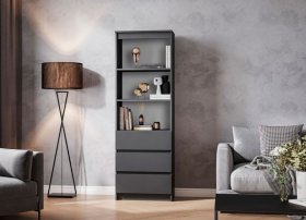 Стеллаж Мори МСТ600.3, графит в Лесном - lesnoj.germes-mebel.ru | фото