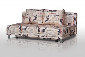 Диван-кровать Комфорт без подлокотников Принт "Gazeta" (2 подушки) в Лесном - lesnoj.germes-mebel.ru | фото
