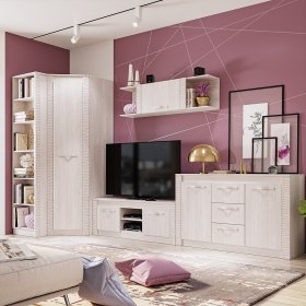 Гостиная Монако ясень белый в Лесном - lesnoj.germes-mebel.ru | фото