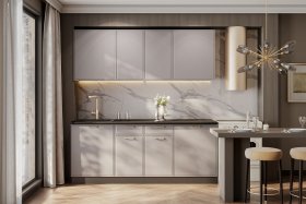 Кухонный гарнитур Адель 2,0м Белый/Нео/Черный в Лесном - lesnoj.germes-mebel.ru | фото