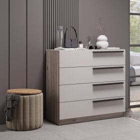 Комод Урбан КМ-02 Дуб смоки/Кашемир в Лесном - lesnoj.germes-mebel.ru | фото