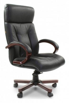 Кресло для руководителя Chairman 421 черный/орех темный, черный в Лесном - lesnoj.germes-mebel.ru | фото