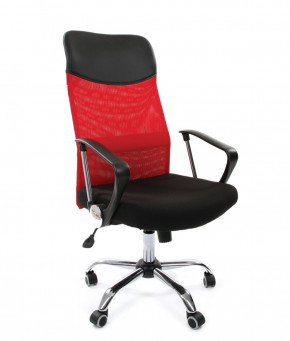 Кресло для руководителя CHAIRMAN 610 N (15-21 черный/сетка красный) в Лесном - lesnoj.germes-mebel.ru | фото