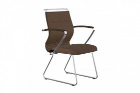 Кресло ErgoLife Sit Well M4-167K, коричневый/хром в Лесном - lesnoj.germes-mebel.ru | фото