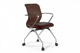 Кресло ErgoLife Sit 8 M4-9К основание F53.W02, темно-коричневый/хром в Лесном - lesnoj.germes-mebel.ru | фото