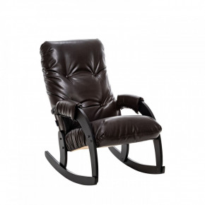 Кресло-качалка Модель 67 Венге текстура, к/з Varana DK-BROWN в Лесном - lesnoj.germes-mebel.ru | фото