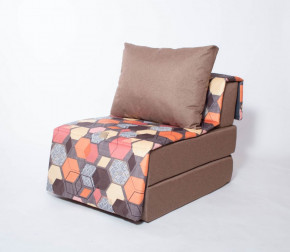 Кресло-кровать бескаркасное Харви (коричневый-геометрия браун) в Лесном - lesnoj.germes-mebel.ru | фото