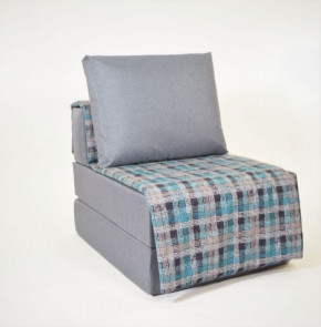 Кресло-кровать бескаркасное Харви (серый-квадро азур) в Лесном - lesnoj.germes-mebel.ru | фото