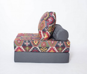 Кресло-кровать-пуф бескаркасное Прайм (мехико серый-графит) в Лесном - lesnoj.germes-mebel.ru | фото