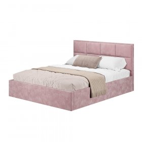 Кровать 160*200 см Линда КР-16 шарли пинк в Лесном - lesnoj.germes-mebel.ru | фото