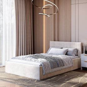 Кровать 120*200 см Ника КР-08 миндаль в Лесном - lesnoj.germes-mebel.ru | фото