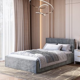 Кровать 120*200 см Ника КР-08 грифельный в Лесном - lesnoj.germes-mebel.ru | фото