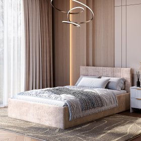 Кровать 120*200 см Ника КР-08 мокко в Лесном - lesnoj.germes-mebel.ru | фото