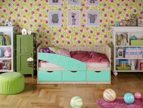 Кровать Бабочки (Бирюза матовая) 1600 в Лесном - lesnoj.germes-mebel.ru | фото