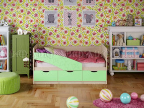 Кровать Бабочки (Салатовый матовый) 1600 в Лесном - lesnoj.germes-mebel.ru | фото