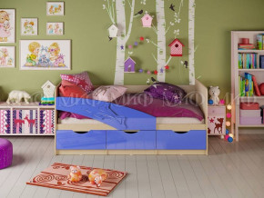 Кровать Дельфин (Синий металлик) 1600 в Лесном - lesnoj.germes-mebel.ru | фото