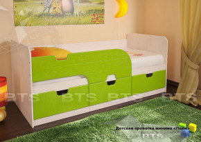 Кровать детская Минима с ящиками 1,86  лайм глянец БТС в Лесном - lesnoj.germes-mebel.ru | фото