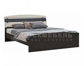 Кровать с рейками без основания (1600) Кр18.1-160 МС Люсси (венге/дуб девон) в Лесном - lesnoj.germes-mebel.ru | фото
