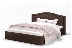 Кровать Стелла 1200 + Основание (Лесмо brown) коричневый в Лесном - lesnoj.germes-mebel.ru | фото