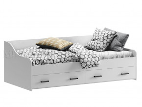 ВЕГА NEW Кровать 900 с настилом ЛДСП (Белый глянец/белый) в Лесном - lesnoj.germes-mebel.ru | фото