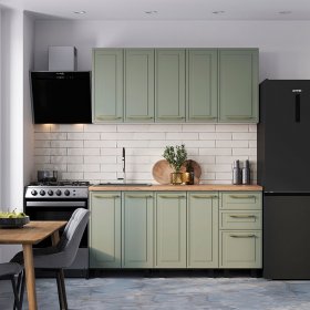 Кухня 1,6 м Адель эвкалипт софт в Лесном - lesnoj.germes-mebel.ru | фото