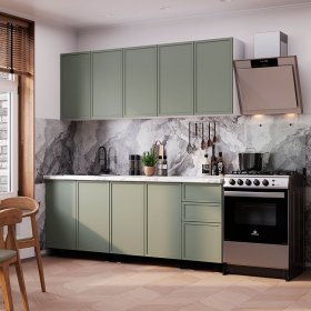Кухня 2,0 м Астрид эвкалипт софт в Лесном - lesnoj.germes-mebel.ru | фото