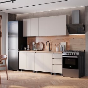 Кухня Честер 2,0 м кашемир в Лесном - lesnoj.germes-mebel.ru | фото