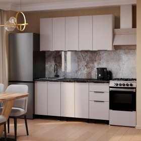 Кухня 1,6 м Эко кашемир в Лесном - lesnoj.germes-mebel.ru | фото