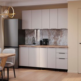 Кухня 1,8 м Эко кашемир в Лесном - lesnoj.germes-mebel.ru | фото