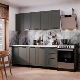 Кухня 2,0 м Селина графит нубук в Лесном - lesnoj.germes-mebel.ru | фото