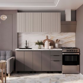 Кухня София 1,6 м муссон софт/айриш в Лесном - lesnoj.germes-mebel.ru | фото