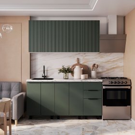 Кухня София 1,6 м авокадо в Лесном - lesnoj.germes-mebel.ru | фото