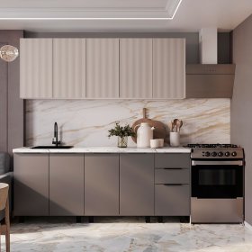 Кухня София 2,0 м муссон софт/айриш в Лесном - lesnoj.germes-mebel.ru | фото