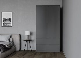 Шкаф Мори МШ900.1, графит в Лесном - lesnoj.germes-mebel.ru | фото