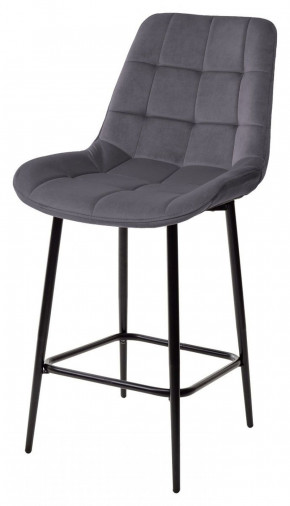 Полубарный стул ХОФМАН, цвет H-09 Светло-серый, велюр / черный каркас H=63cm М-City в Лесном - lesnoj.germes-mebel.ru | фото