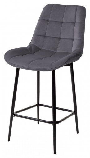 Полубарный стул ХОФМАН, цвет H-14 Серый, велюр / черный каркас H=63cm М-City в Лесном - lesnoj.germes-mebel.ru | фото