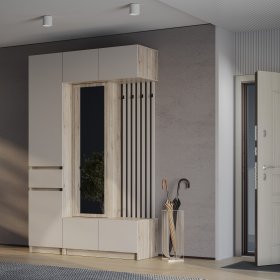 Прихожая Багира дуб смоки/кашемир в Лесном - lesnoj.germes-mebel.ru | фото