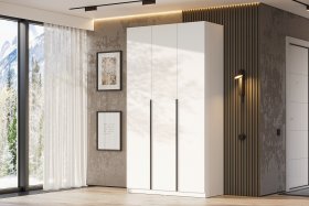 Шкаф шк-5 Белый текстурный 1200 в Лесном - lesnoj.germes-mebel.ru | фото