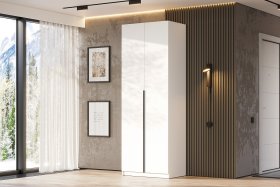 Шкаф шк-5 Белый текстурный 800 в Лесном - lesnoj.germes-mebel.ru | фото