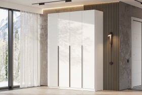 Шкаф шк-5 Белый текстурный 1600 в Лесном - lesnoj.germes-mebel.ru | фото