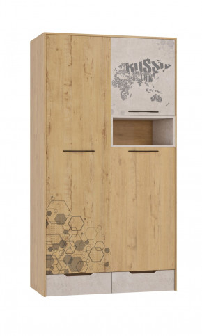 Шкаф для одежды 3 двери и 2 ящика Шк134.0 ДС Стэнфорд в Лесном - lesnoj.germes-mebel.ru | фото