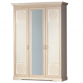 Шкаф для одежды 3-дверный №800 Парма кремовый белый в Лесном - lesnoj.germes-mebel.ru | фото