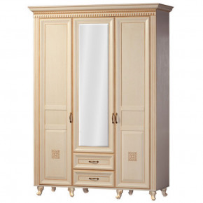 Шкаф для одежды 3-х дверный №470 Марлен Кремовый белый в Лесном - lesnoj.germes-mebel.ru | фото