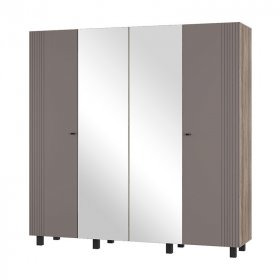 Шкаф 4-х створчатый Олива ШК-13 муссон софт в Лесном - lesnoj.germes-mebel.ru | фото