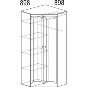 Шкаф угловой №606 "Инна" (угол 898*898) в Лесном - lesnoj.germes-mebel.ru | фото