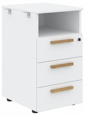 Тумбочка Forta FLC-3D.1, белый в Лесном - lesnoj.germes-mebel.ru | фото