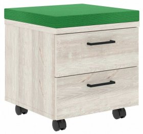 Тумбочка Xten XMC-2D.1A, сосна эдмонт/зеленый в Лесном - lesnoj.germes-mebel.ru | фото
